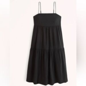 Abercrombie & Fitch Black Midi Dress